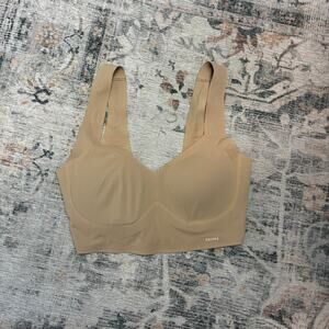 SKIMS Seamless Bra Longline S Padded V-Neck Clay Tan